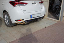 Toyota Auris 2012–2018 Aizmugurējā bufera difuzors (2016-2018, krāsošanai) foto 4