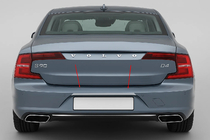 Volvo S90/V90 2016– Hromēta līste virs numura zīmes (S90, nerūsējošais tērauds) foto 1