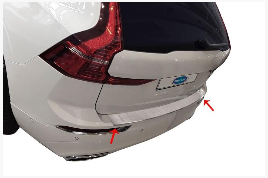 Volvo XC60 2017– Aizmugurējā bufera aizsarguzlika (nerūsējošais tērauds) Image