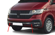 Volkswagen T6 2015–2024 Nerūsējošā tērauda hroma uzlika bampera restei 2019+ (4 gab.) foto 1