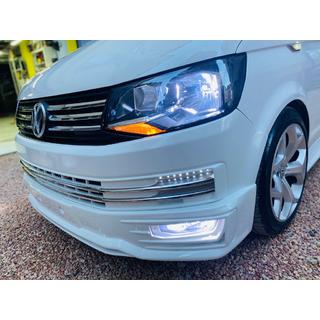 Priekšējā bampera lūpas spoileris Genis 2015-2018 (krāsošanai) Volkswagen T6 2015–2024 foto 1