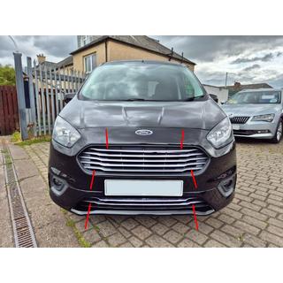 Carmos radiatora režģa uzlikas (2018↗, 7 gab., nerūsējošais tērauds) Ford Courier 2014–2023 foto 1