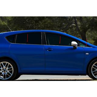 Ārējās logu līstes Carmos (6 gab., nerūsējošais tērauds) Seat Leon 2005–2012 foto 1