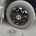 Volkswagen Crafter 2006–2016 Melnas ABS disku uzlikas (1 gredzens, komplekts 4 gab.) foto 1