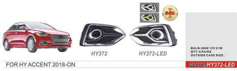 Hyundai Accent 2017–2023 Miglas lukturi (halogēna) foto 1