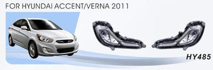 Hyundai Accent 2011–2017 Miglas lukturi (halogēna) foto 1