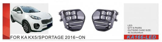 Kia Sportage 2015–2021 Miglas lukturi 2015-2018 (halogēna) foto 1