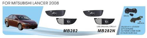 Mitsubishi Lancer X 2008– Miglas lukturu komplekts (2 gab., halogēna) foto 1