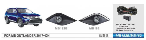 Mitsubishi Outlander 2012–2021 Miglas lukturi 2015-2021 (2 gab., halogēna) foto 1