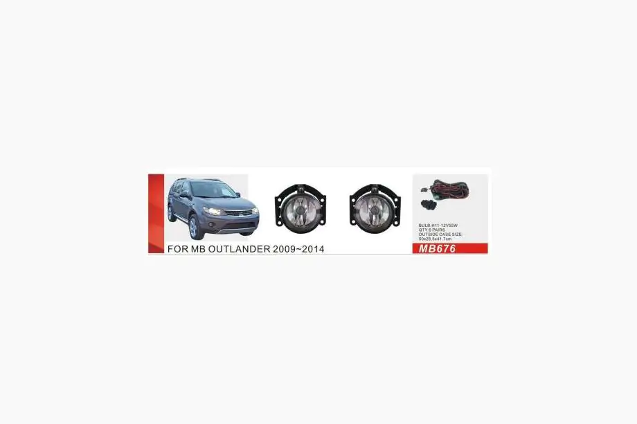 Mitsubishi Outlander 2006–2012 Miglas lukturi 2009-2012 (2 gab., halogēna) Image