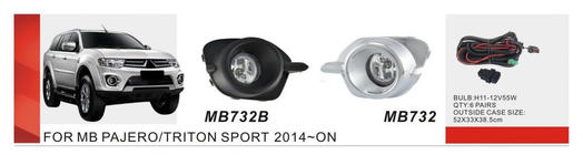 Mitsubishi Pajero Sport 2015– Miglas lukturi 2015-2019 (2 gab., halogēna) foto 1