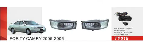 Toyota Camry 2001–2006 Miglas lukturi (2 gab., halogēna) foto 1