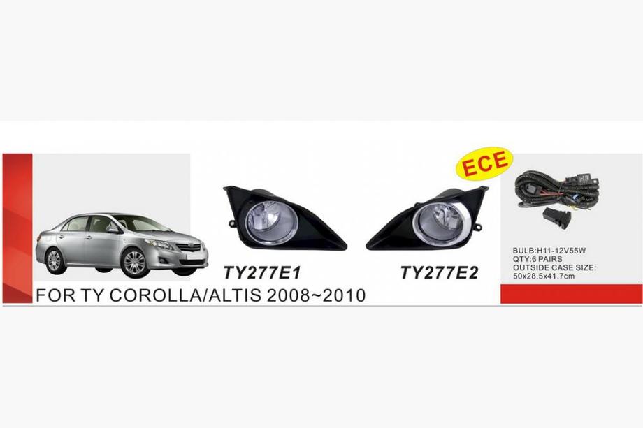 Toyota Corolla 2007–2013 Miglas lukturu komplekts 2007-2010 (2 gab., halogēna) Image