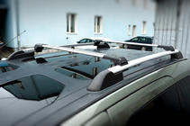 Citroen Berlingo 2008–2018 Slēdzami šķērsstieņi jumta reliņiem Skybar V1 (2 gab.) Pelēks foto 1