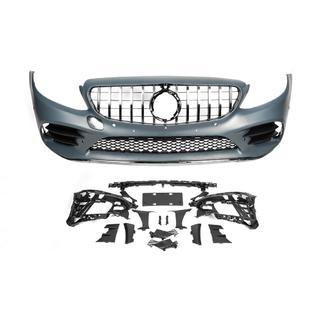 Priekšējais bamperis komplektā (AMG Line 2018-2021) Mercedes C-сlass W205 2014–2021 foto 2