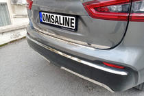 Nissan Qashqai 2014–2021 Aizmugurējā bampera apmale (nerūsējošais tērauds) foto 4