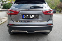 Nissan Qashqai 2014–2021 Aizmugurējā bampera apmale (nerūsējošais tērauds) foto 5