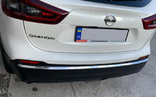 Nissan Qashqai 2014–2021 Aizmugurējā bampera apmale (nerūsējošais tērauds) foto 2