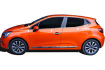 Renault Clio V 2019– Logu apakšējās hromētās līstes (8 gab., nerūsējošais tērauds) foto 1