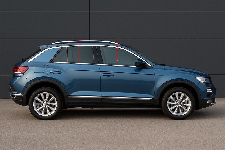 Volkswagen T-Roc 2017–2025 Logu apmales (4 gab., nerūsējošais tērauds) Image