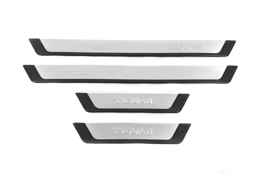 Volkswagen Tiguan 2007–2016 Omsa Flexill sliekšņu uzlikas (4 gab., nerūsējošais tērauds) Image