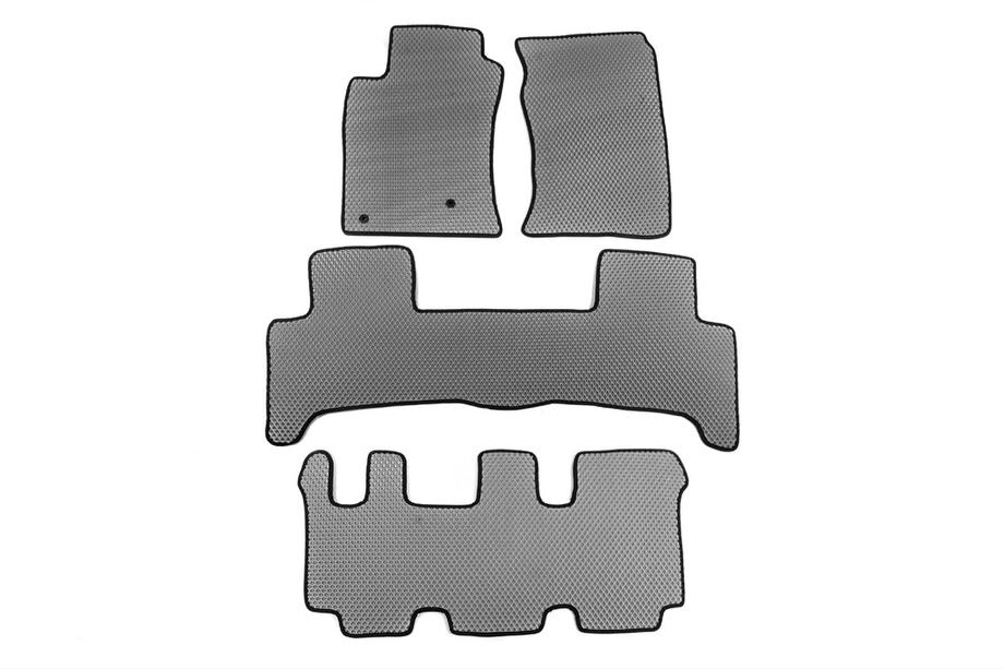Toyota Land Cruiser Prado 120 2002–2009 EVA salona paklājiņi (3 rindas, pelēki) Image