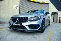 Mercedes C-class W205 2014–2021 Panamericana GT Black priekšējais režģis (Avantgarde/AMG-Line/C43 AMG) foto 5
