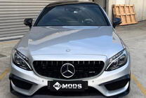 Mercedes C-class W205 2014–2021 Panamericana GT Black priekšējais režģis (Avantgarde/AMG-Line/C43 AMG) foto 6