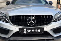 Mercedes C-class W205 2014–2021 Panamericana GT Black priekšējais režģis (Avantgarde/AMG-Line/C43 AMG) foto 1