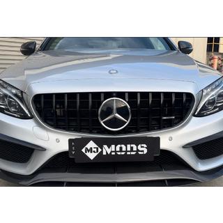 Panamericana GT Black priekšējais režģis (Avantgarde/AMG-Line/C43 AMG) Mercedes C-сlass W205 2014–2021 foto 1