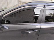 Hyundai Kona 2017–2023 Logu vēja deflektori ar hromētu līsti (4 gab., Niken) foto 9
