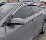 Hyundai Kona 2017–2023 Logu vēja deflektori ar hromētu līsti (4 gab., Niken) foto 2