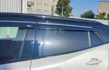 Peugeot 2008 2019– Logu vēja deflektori ar hromētu līsti (4 gab., Niken) foto 2