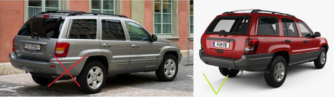 Jeep Grand Cherokee WJ 1999–2004 Dubļusargi Premium (4 gab.) foto 3