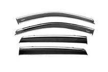 Hyundai Santa Fe 2 2006–2012 Logu vēja deflektori ar hromētu līsti (4 gab., Niken) foto 2