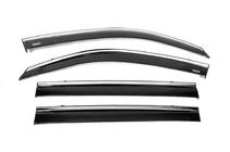Toyota Land Cruiser 200 2007–2021 Logu vēja deflektori ar hromētu līsti (4 gab., Niken) foto 4