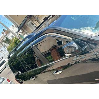 Logu vēja deflektori ar hromētu līsti (4 gab., Niken) Toyota Land Cruiser 200 2007–2021 foto 3