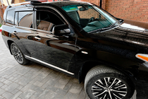 Toyota Highlander 2008–2013 Logu vēja deflektori ar hromētu līsti (4 gab., Niken) foto 2