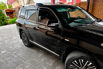 Toyota Highlander 2008–2013 Logu vēja deflektori ar hromētu līsti (4 gab., Niken) foto 6