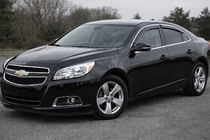 Chevrolet Malibu 2011–2018 Logu vēja deflektori ar hromētu līsti (4 gab., Niken) foto 1
