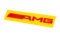 Mercedes-Benz AMG emblēma (20 cm, ABS, sarkana) foto 1