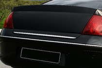 Peugeot 407 2004–2011 Bagāžnieka malas uzlika (nerūsējošais tērauds) OmsaLine – itāļu nerūsējošais tērauds foto 1