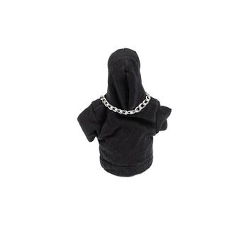 Hoodie stila ātrumpārslēga putekļsargs (melns, balta savelkama aukla) foto 4