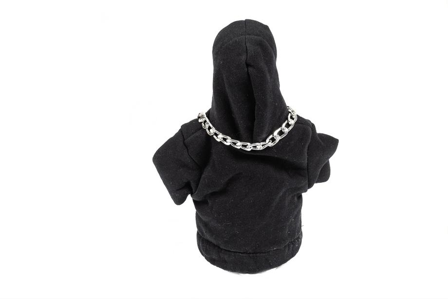 Hoodie stila ātrumpārslēga putekļsargs (melns, balta savelkama aukla) Foto 4