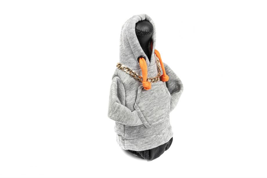 Pārnesumu pārslēga pārvalks “hoodie” (pelēks, oranža aukliņa) Foto 2