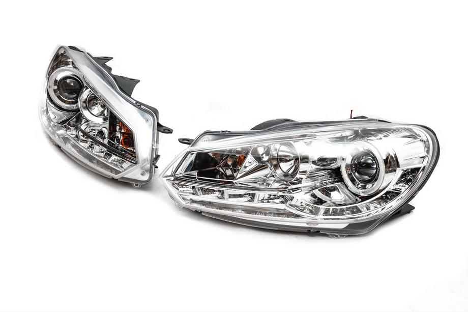 Volkswagen Golf 6 2008–2014 Priekšējie lukturi Silver (2 gab., LED) Foto 1