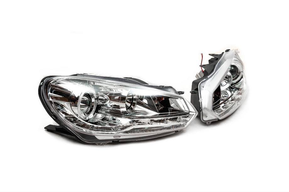 Volkswagen Golf 6 2008–2014 Priekšējie lukturi Silver (2 gab., LED) Foto 3
