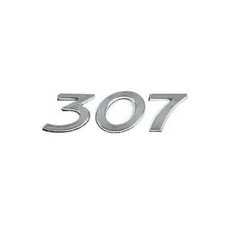 Emblēma 307 (105 x 30 mm) Peugeot 307 2001–2008 foto 1