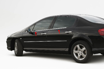 Peugeot 407 2004–2011 Ārējās logu apmales (4 gab., nerūsējošais tērauds) Carmos - turku teras foto 1
