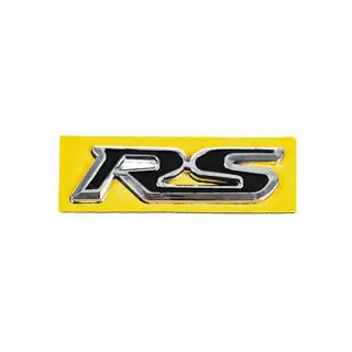 RS uzraksts melns ar hromu (95 x 25 mm) foto 1